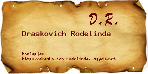 Draskovich Rodelinda névjegykártya